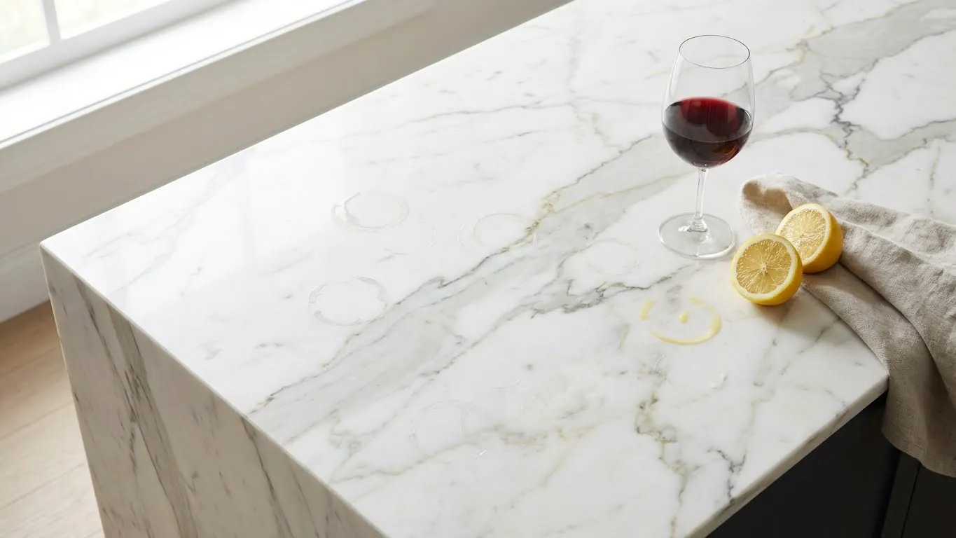 Marble Etching: What It Is, Why It Happens, and How to Fix It