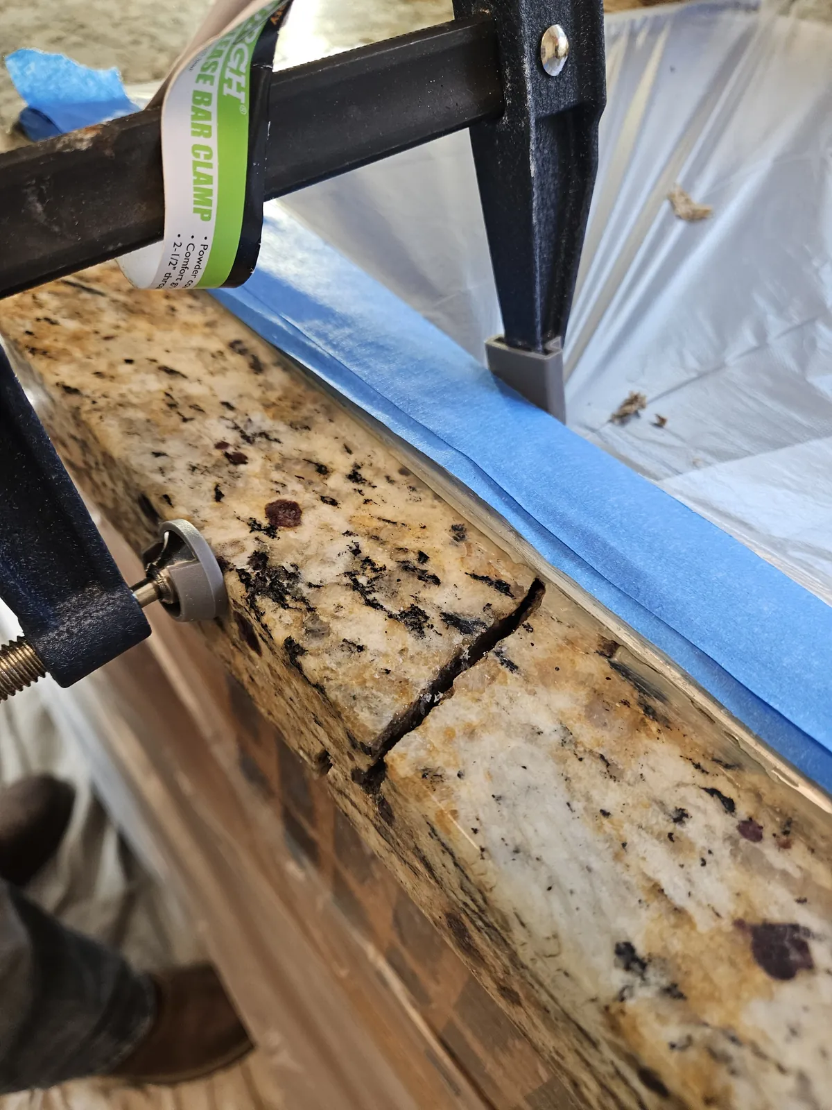 Granite crack repair with epoxy in Summerlin
