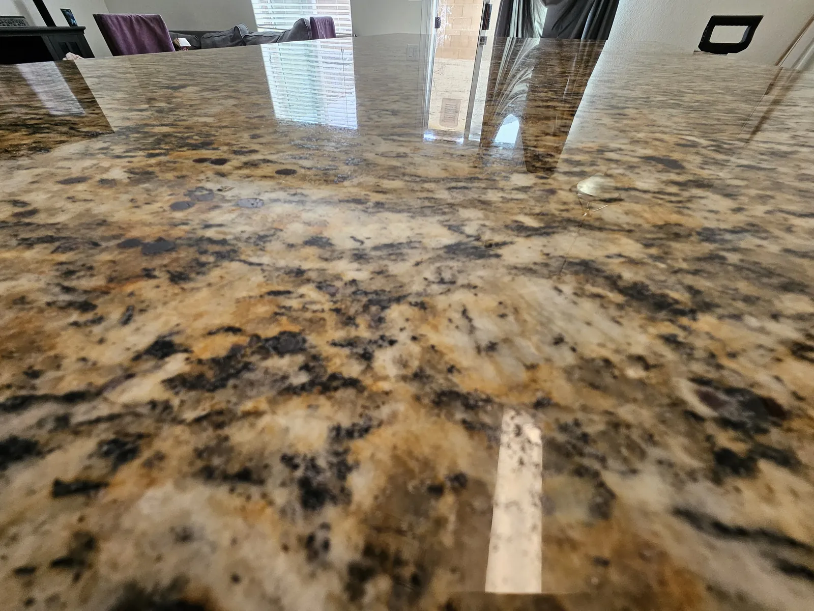 Granite island sealed