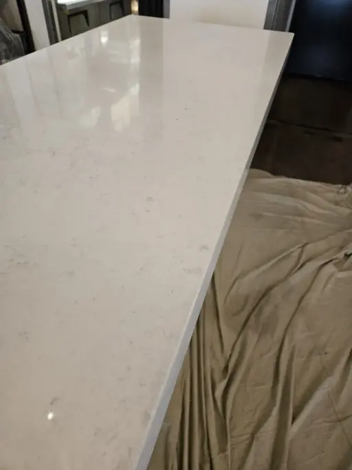 Quartz countertop polished to factory finish in Summerlin