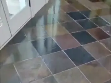 Slate floor after polishing and sealing in Las Vegas