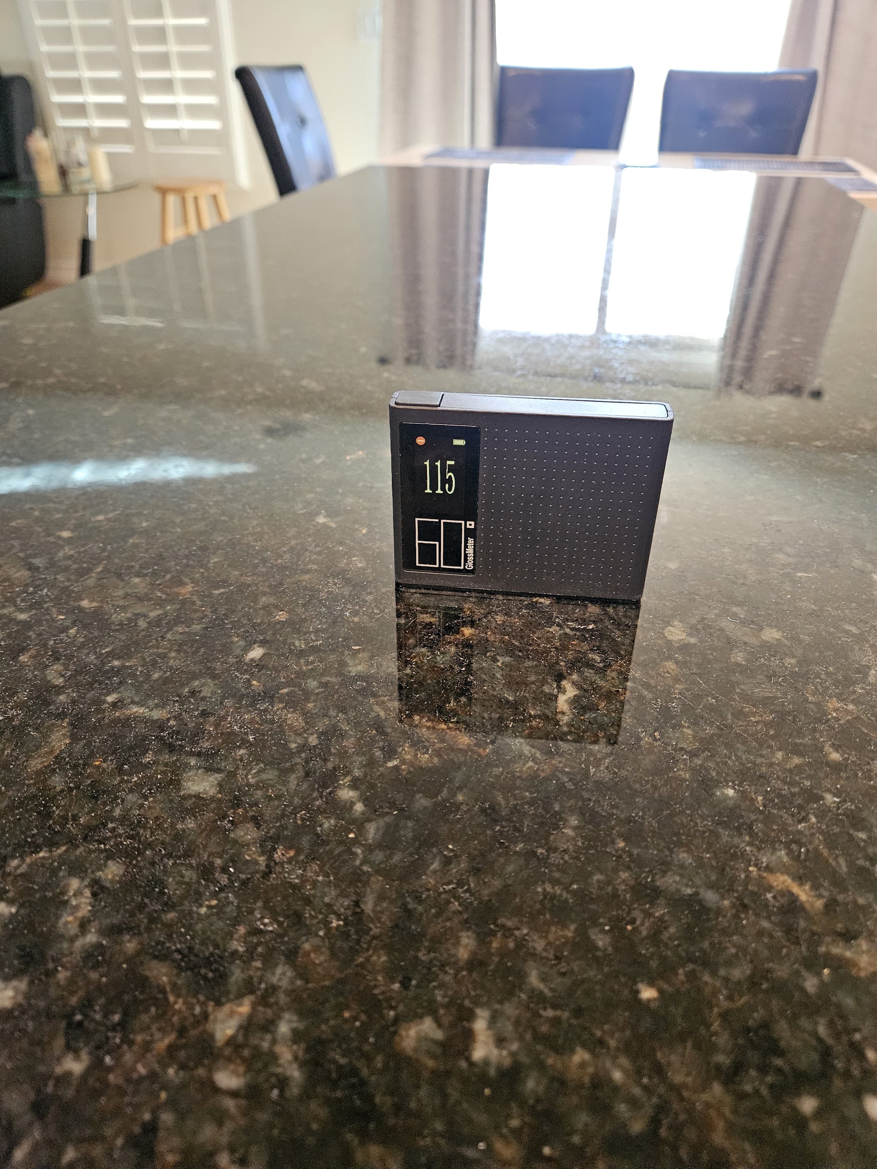 Gloss Meter Reading - 115 GU