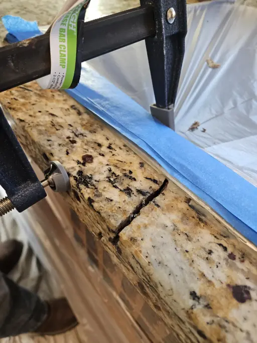 Granite crack repair with epoxy in Summerlin