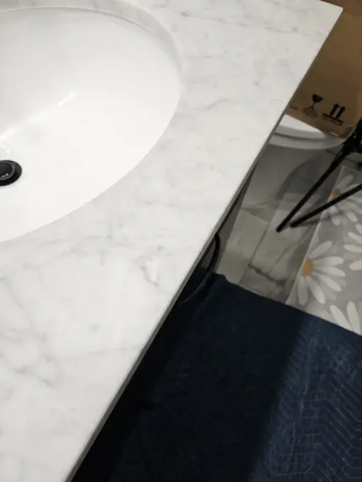 Marble countertop sealed and polished in Summerlin